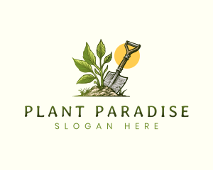 Plant Gardening Trowel  logo design