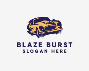 Blazing Race Car logo design