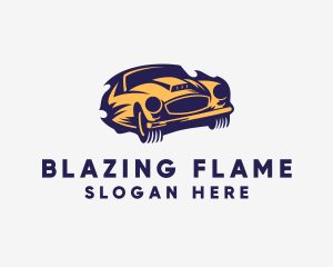 Blazing Race Car logo design