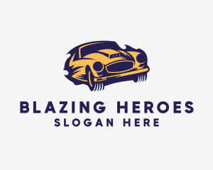 Blazing Race Car logo design