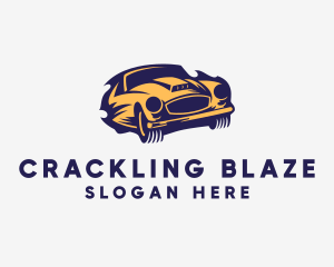 Blazing Race Car logo design