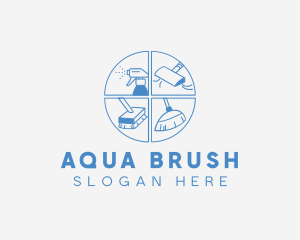 Sanitation Cleaning Tools logo design