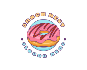 Donut Pastry Dessert logo design