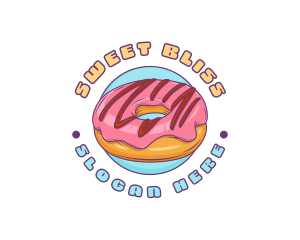 Donut Pastry Dessert logo design