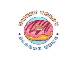 Donut Pastry Dessert logo design