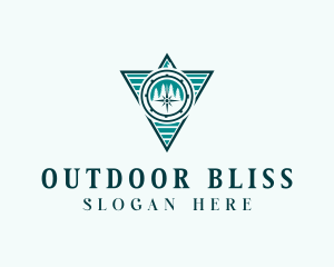 Compass Adventure Forest  logo design