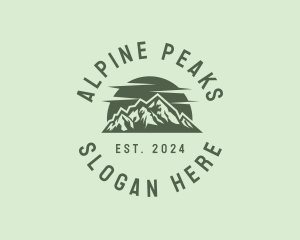 Peak Mountain Scenery logo design