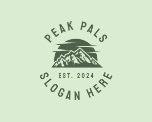 Peak Mountain Scenery logo design