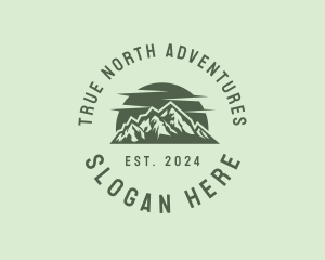 Peak Mountain Scenery logo design