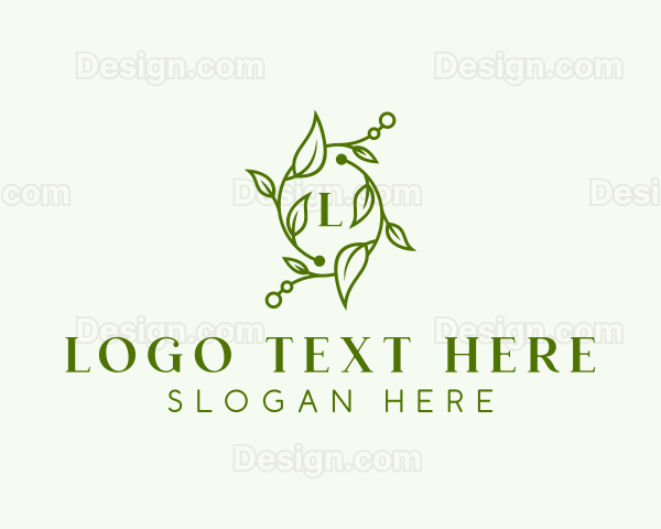 Wellness Herbal Leaves Logo