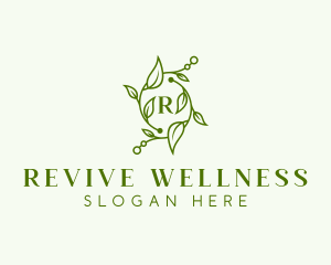 Wellness Herbal Leaves logo design