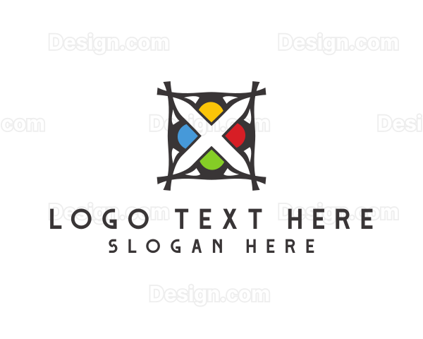Tribal Flower Letter X Logo