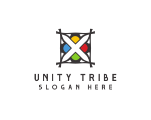 Tribal Flower Letter X logo