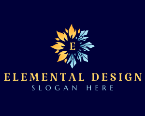 Fire Ice Element logo design