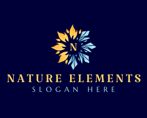 Fire Ice Element logo design