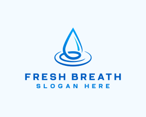 Water Droplet Ripple Liquid logo design