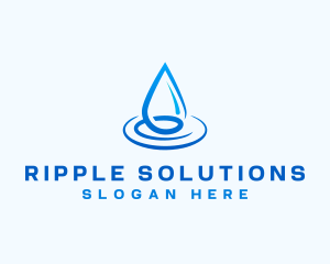 Water Droplet Ripple Liquid logo