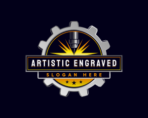 Laser CNC Engraving logo design