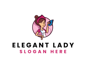 Flat Iron Maid Lady logo