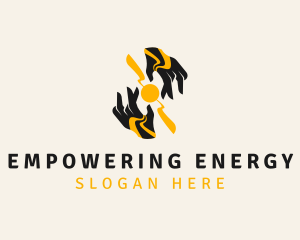 Hand Power Source logo design