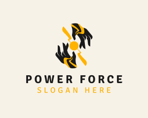 Hand Power Source logo design