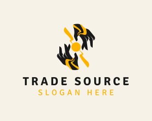 Hand Power Source logo design