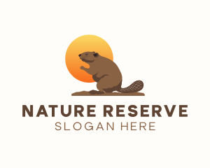 Wild Beaver Animal logo