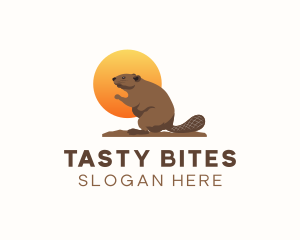 Wild Beaver Animal logo