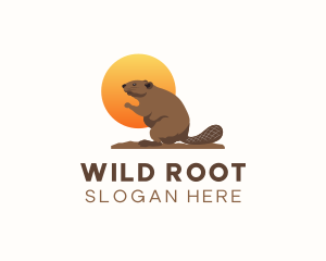 Wild Beaver Animal logo design