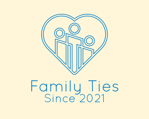 Minimalist Family Heart  logo design