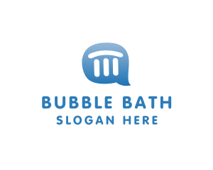 Pillar Chat Bubble logo design