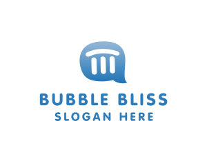 Pillar Chat Bubble logo design