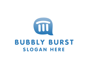 Pillar Chat Bubble logo design