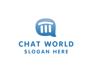 Pillar Chat Bubble logo design