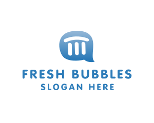 Pillar Chat Bubble logo design