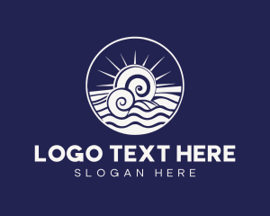 Beach Waves Ocean logo