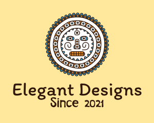 Mayan Tribal Centerpiece  logo design