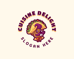 Mouse Taco Snack logo design