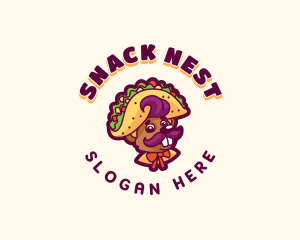 Mouse Taco Snack logo design