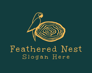 Bird Parrot Nest logo design