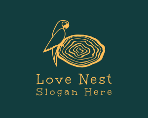 Bird Parrot Nest logo design