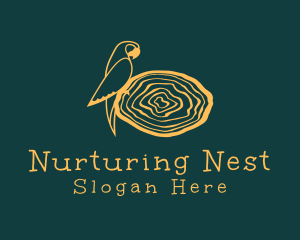 Bird Parrot Nest logo design