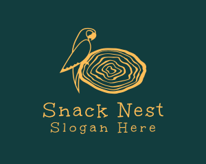 Bird Parrot Nest logo design