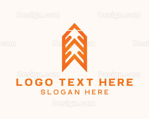 Pencil Arrow Spear Logo