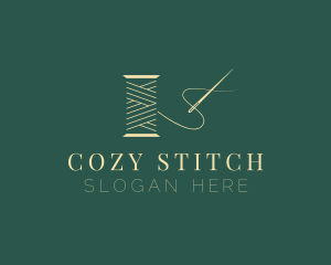 Sewing Spool Needle logo design