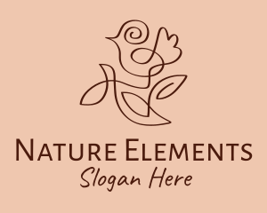 Nature Bird Monoline  logo design