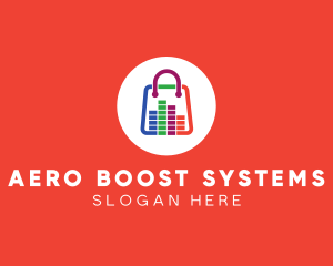 Sound System Shopping Bag logo design