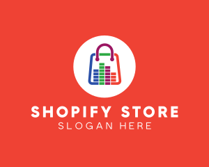 Sound System Shopping Bag logo design