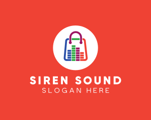 Sound System Shopping Bag logo design