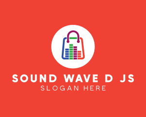 Sound System Shopping Bag logo design